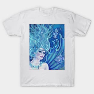 Pontomedusa sea queen goddess by Renee Lavoie T-Shirt